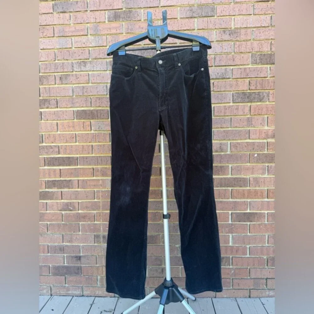 Polo Ralph Lauren Black Corduroy Pants Mens Size 34x32 Classic Straight EUC - Picture 1 of 13